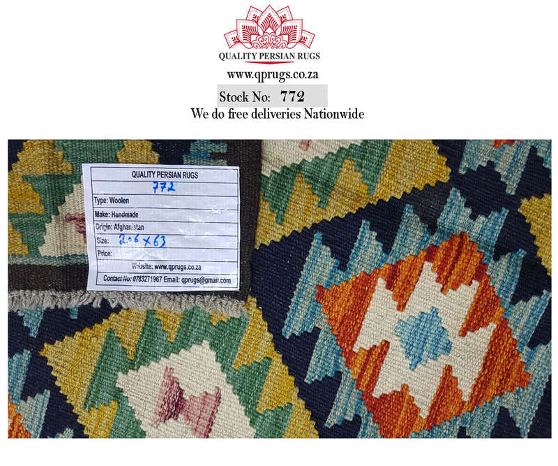 Stunning Afghan Maimana kilim 206 x 63CM