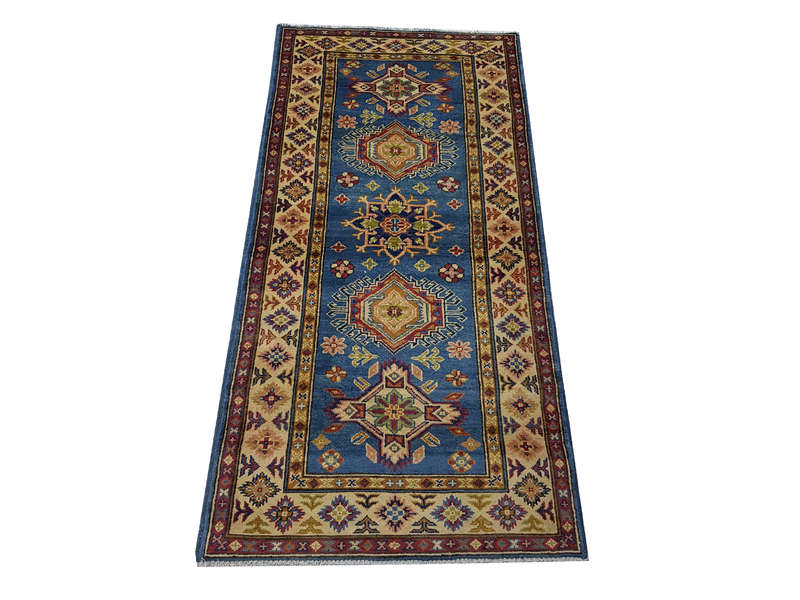 Gorgeous Afghan Handmade Kazaq Carpet 205 x 85 cm