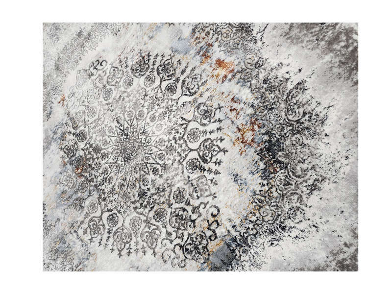 Beautiful Grey Round Carpet 200 x 200 cm