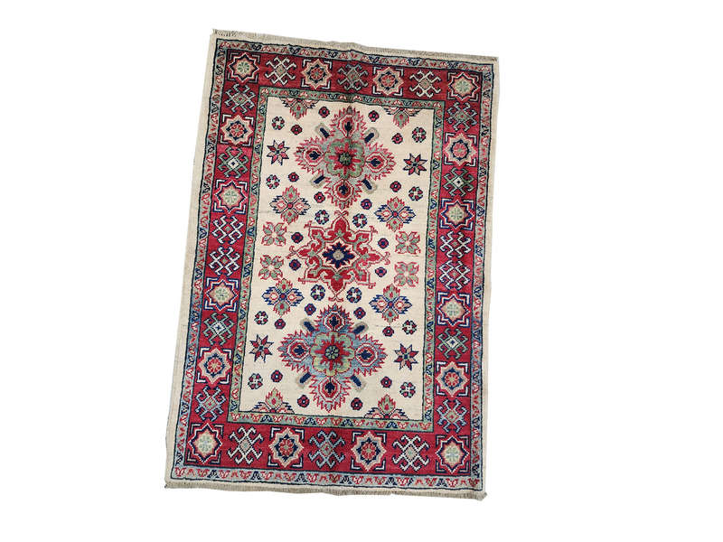 Gorgeous Afghan Handmade Kazaq Carpet 119x85cm