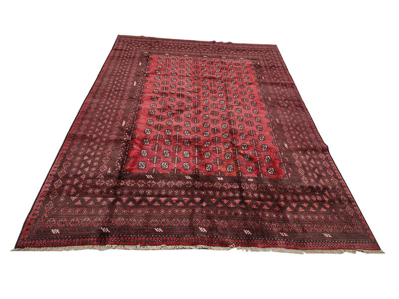 Red Afghan Carpet 336x245cm