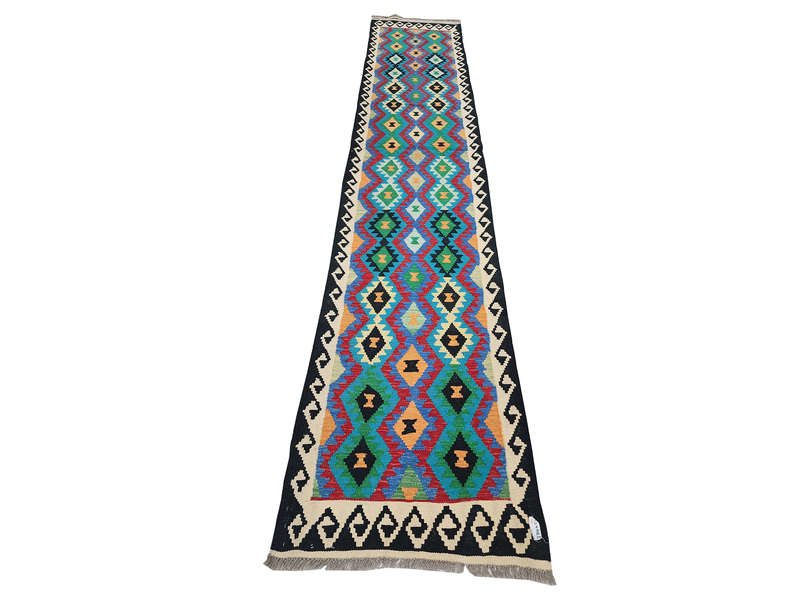 Stunning Afghan Choubi kilim Runner 396x 81CM