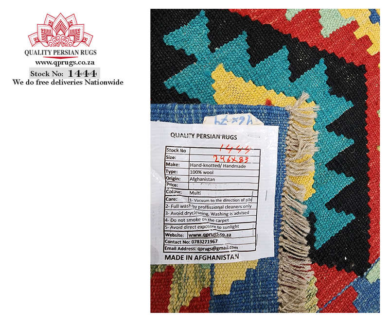 Stunning Afghan Choubi kilim Runner 246 x 83CM