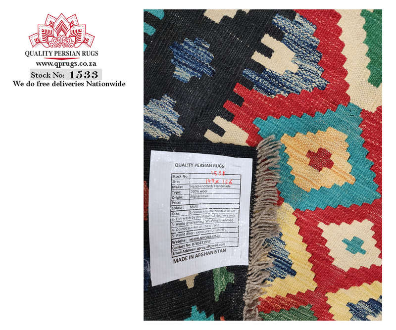 Stunning Afghan Choubi Kilim 199 x 156 CM