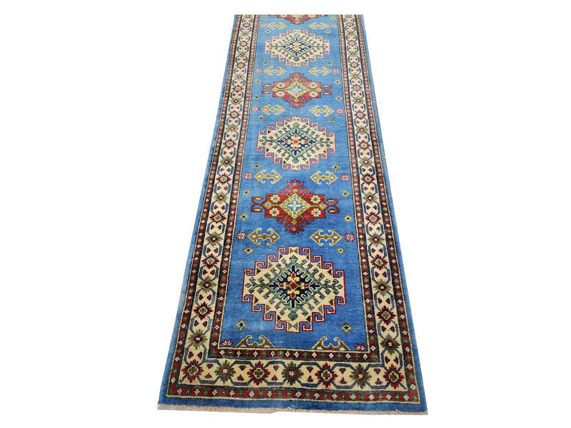 Gorgeous Afghan Handmade Kazaq Carpet 373 X 83cm