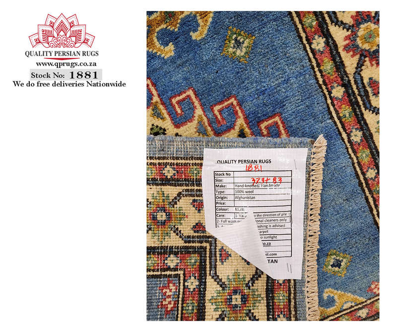 Gorgeous Afghan Handmade Kazaq Carpet 373 X 83cm