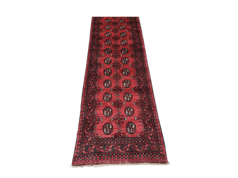 Fine Red Afghan Carpet 480 x 76 CM