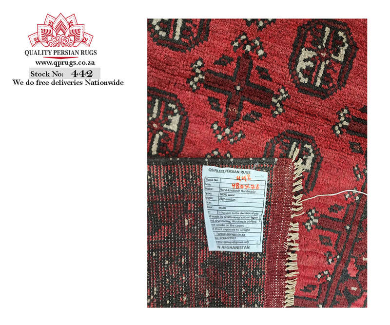 Fine Red Afghan Carpet 480 x 76 CM