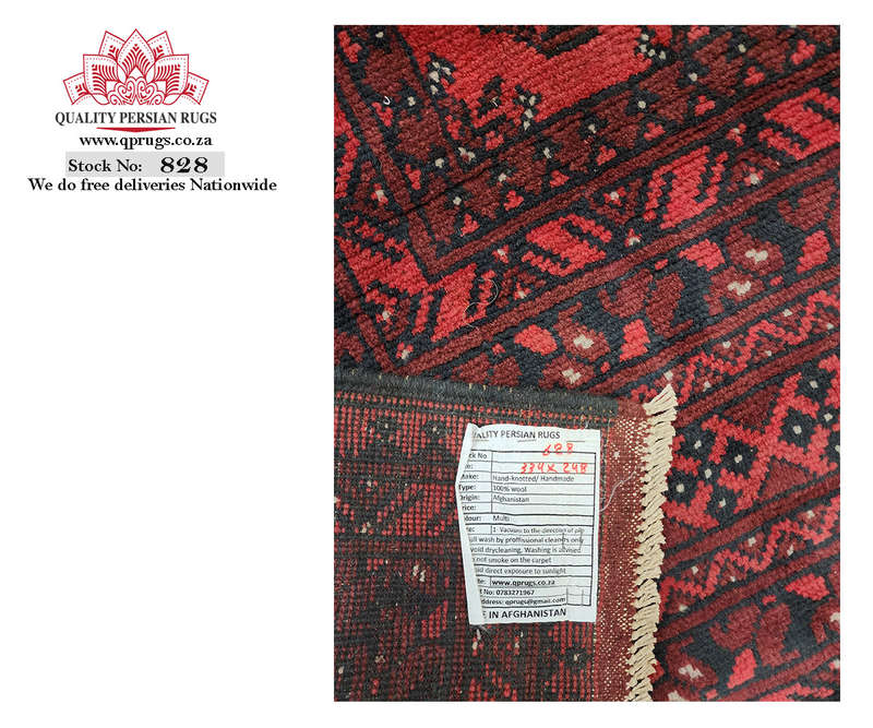 Gorgeous Red Afghan Carpet 334 x 248 cm