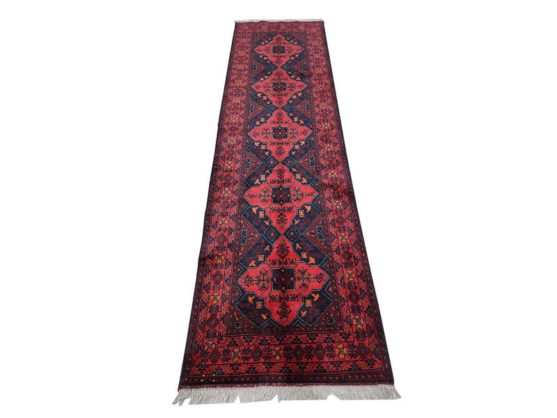 Incredible Afghan Turkman carpet 289 x 84 CM