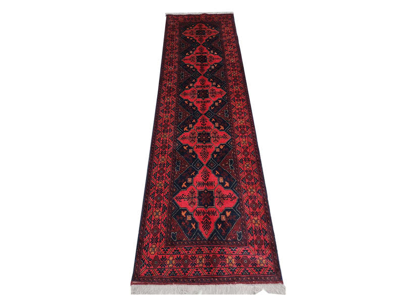 Incredible Afghan Turkman carpet 289 x 84 CM