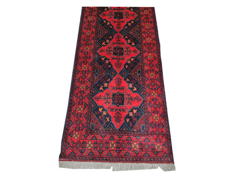 Incredible Afghan Turkman carpet 289 x 84 CM