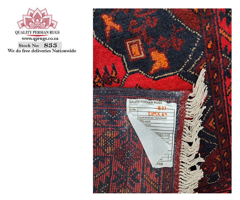 Incredible Afghan Turkman carpet 289 x 84 CM