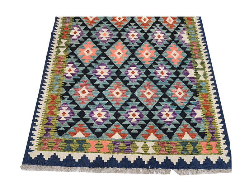 Stunning Afghan Maimana kilim 197 x 129 CM