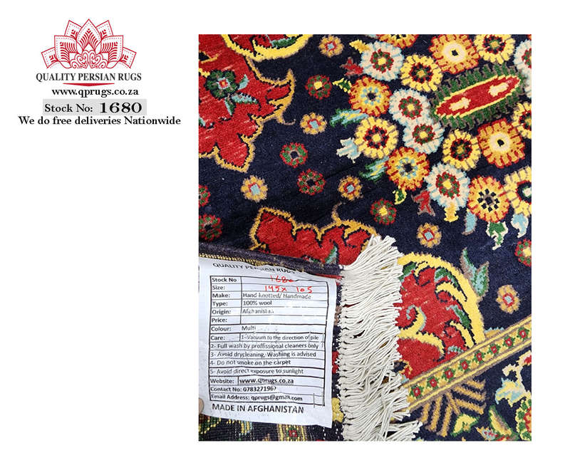 Rare Afghan Ariana Choubi Carpet  145 x 105 cm
