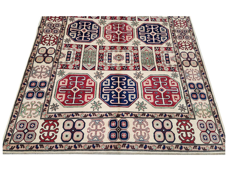 Fine Afghan Handmade Kazaq Carpet 302 x 203 cm