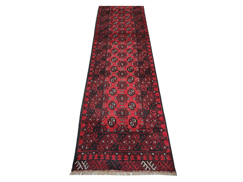 Beautiful Red Afghan Runner 579 x 77 CM