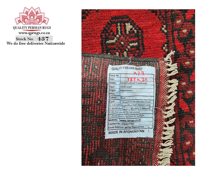 Gorgeous Red Afghan Runner 383 x 79 CM
