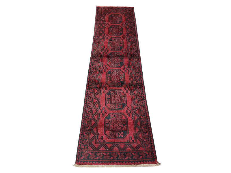 Elephant foot design Afghan Runner 289 x 75 CM