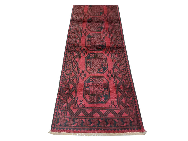 Elephant foot design Afghan Runner 289 x 75 CM