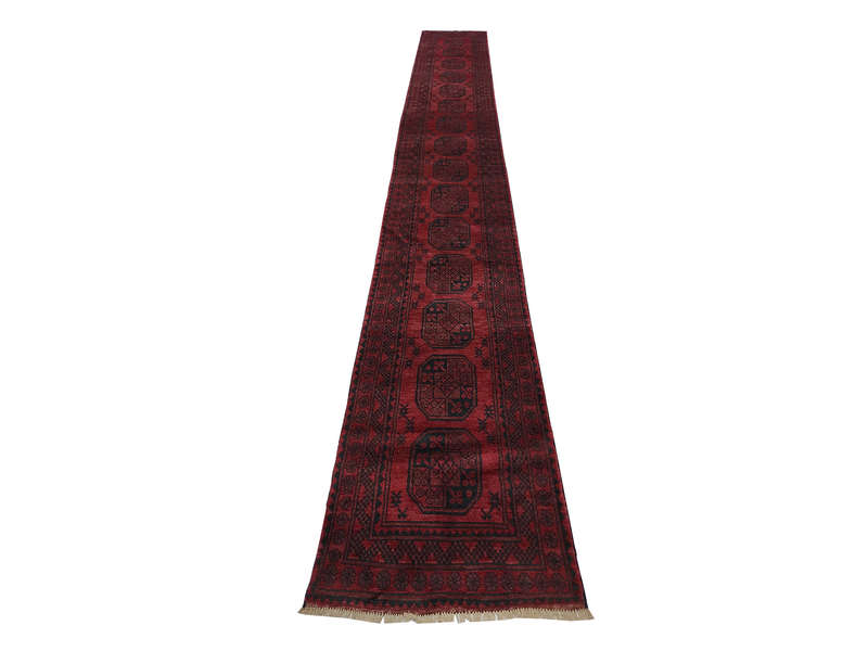 Stunning Red Afghan Carpet 578 x 74 CM