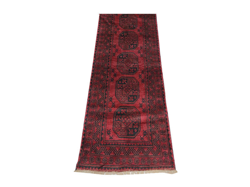 Stunning Red Afghan Carpet 578 x 74 CM