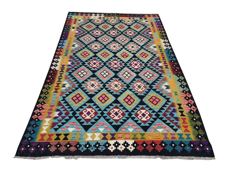 Stunning Afghan Maimana kilim 297 x 201 CM