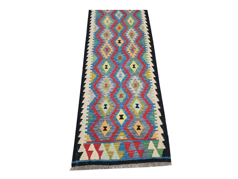 Gorgeous Afghan Handmade Choubi kilim 408 x 81 CM