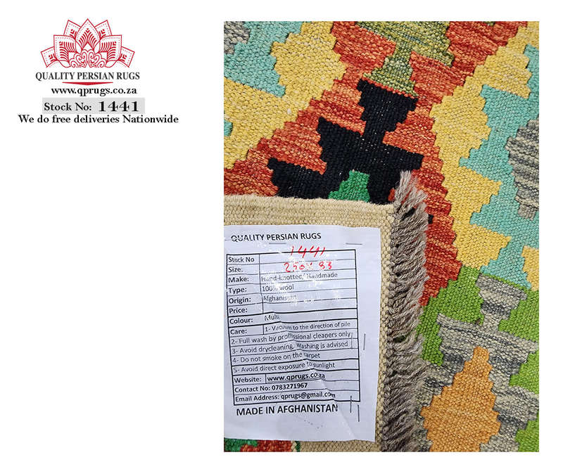 Stunning Afghan Choubi kilim Runner 250 x 83 CM