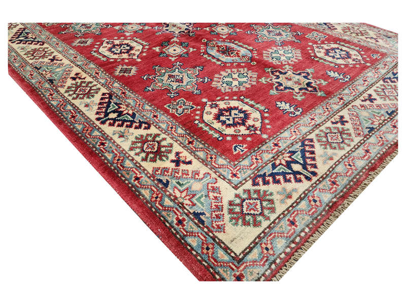 Fine Afghan Handmade Kazaq Carpet 180 x 122cm
