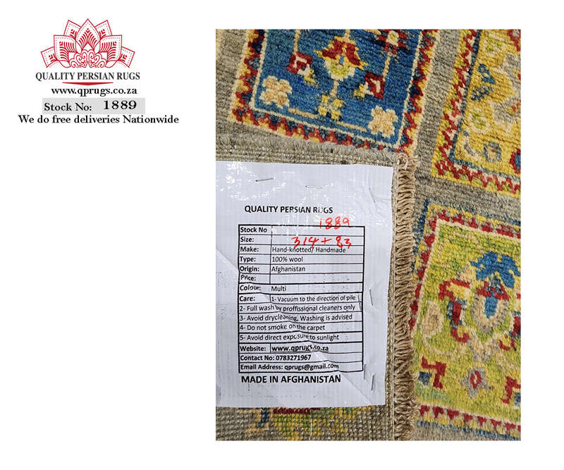 Stunning Afghan Ariana Carpet 314 x 83cmcm