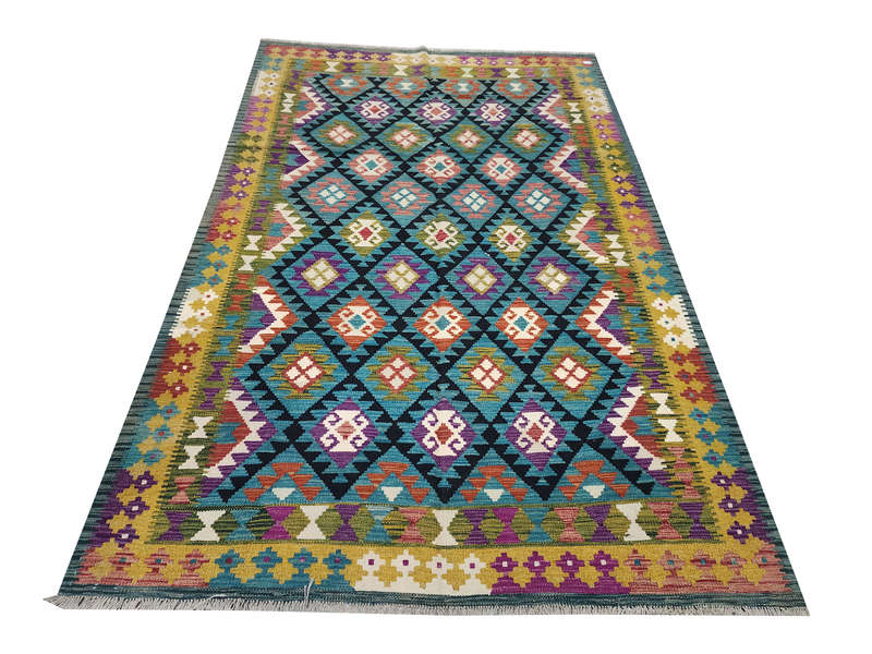Fine Handmade Maimana kilim 283 x 199 cm