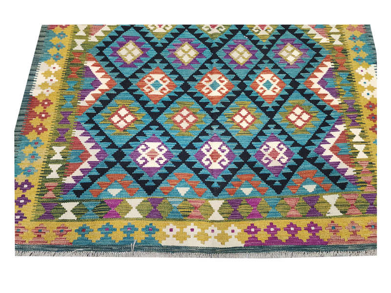 Fine Handmade Maimana kilim 283 x 199 cm