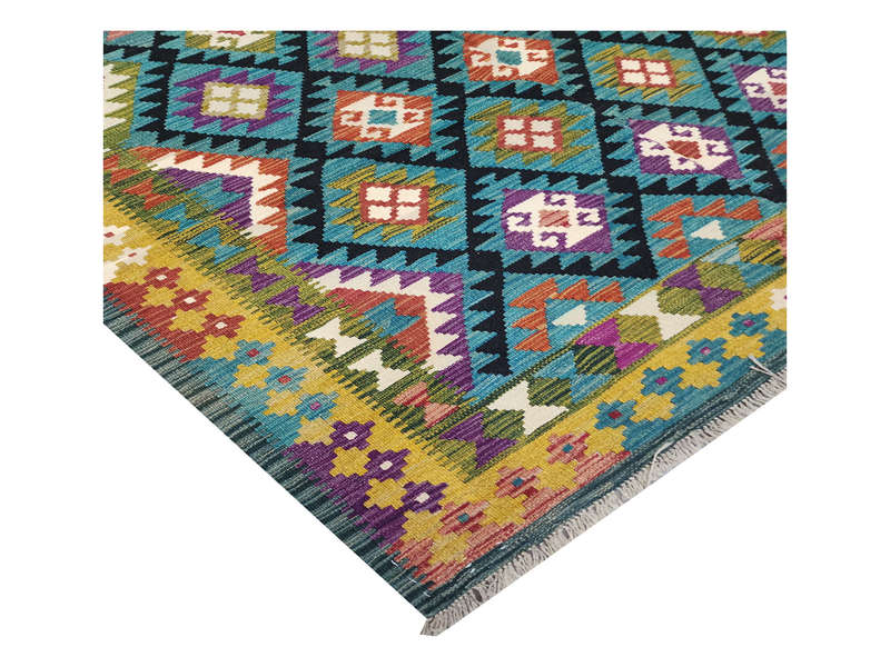 Fine Handmade Maimana kilim 283 x 199 cm