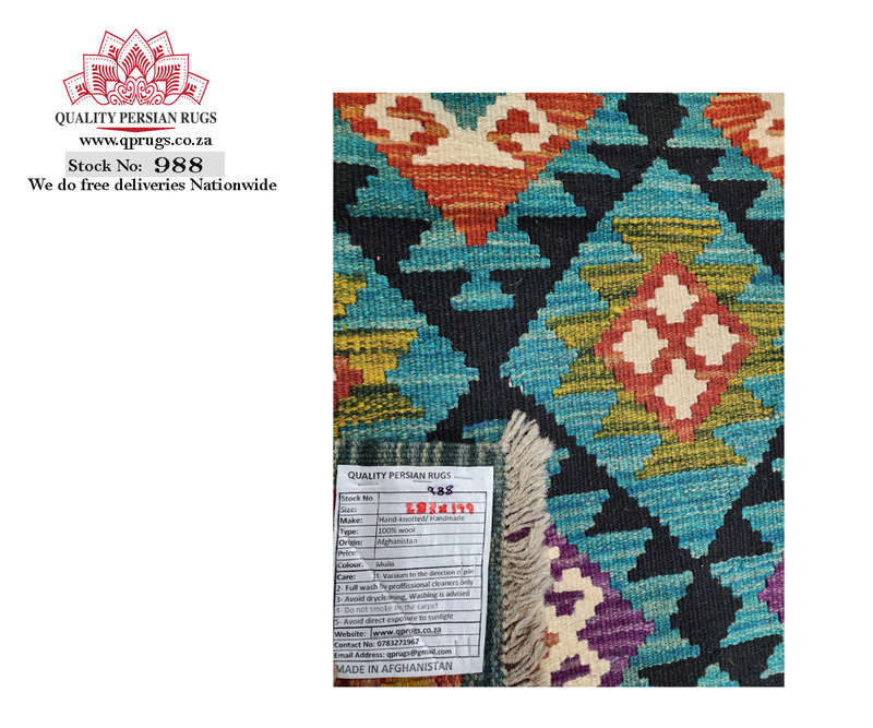 Fine Handmade Maimana kilim 283 x 199 cm