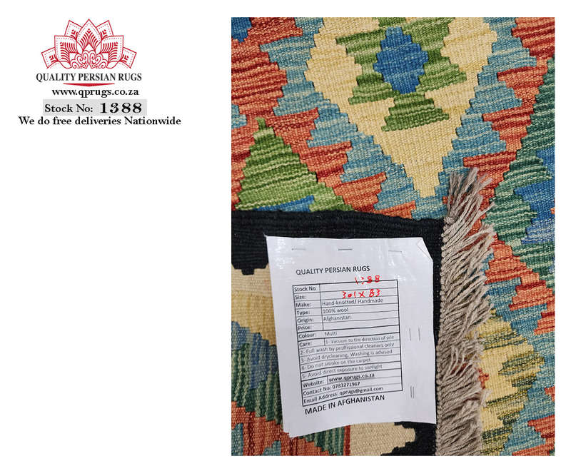 Fine Quality Afghan Choubi kilim Runner 301 x 83 CM