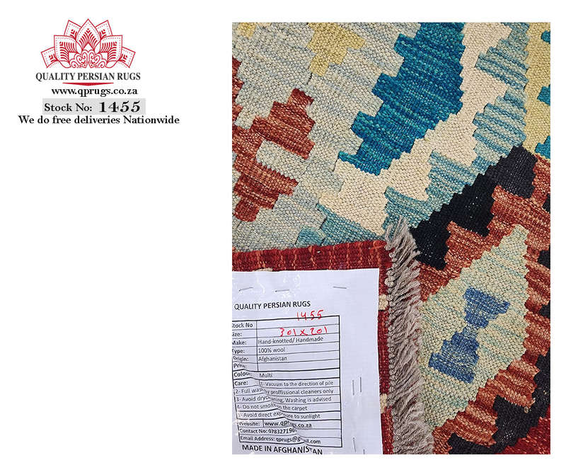Stunning Afghan Choubi Reversible kilim 301 x 201 CM