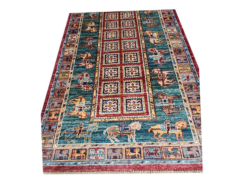 Fine Afghan Ariana Carpet 283 x 88 cm