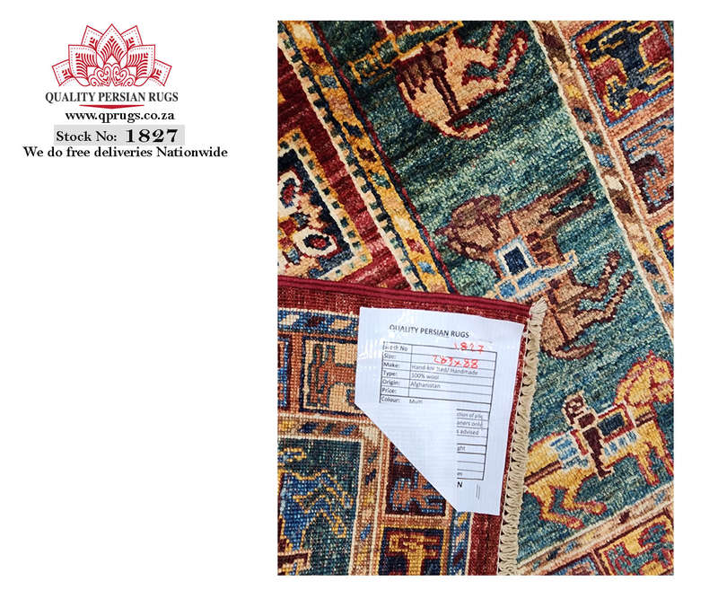 Fine Afghan Ariana Carpet 283 x 88 cm