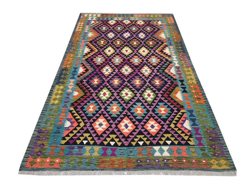 Stunning Afghan Maimana Reversible kilim 299 x 199 cm