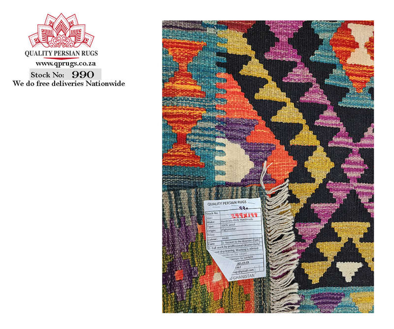 Stunning Afghan Maimana Reversible kilim 299 x 199 cm