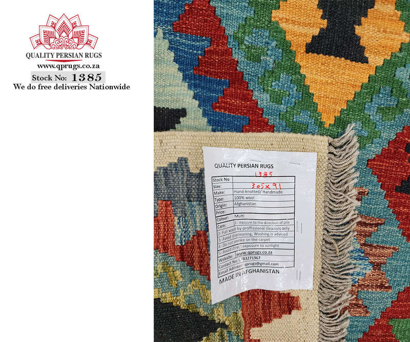 Beautiful Afghan Choubi kilim 305 x 91 CM