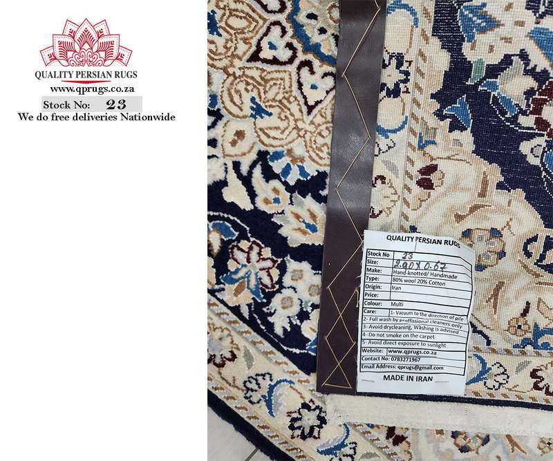 Top Quality Silk And Wool Nain Carpet 290 x 67 CM