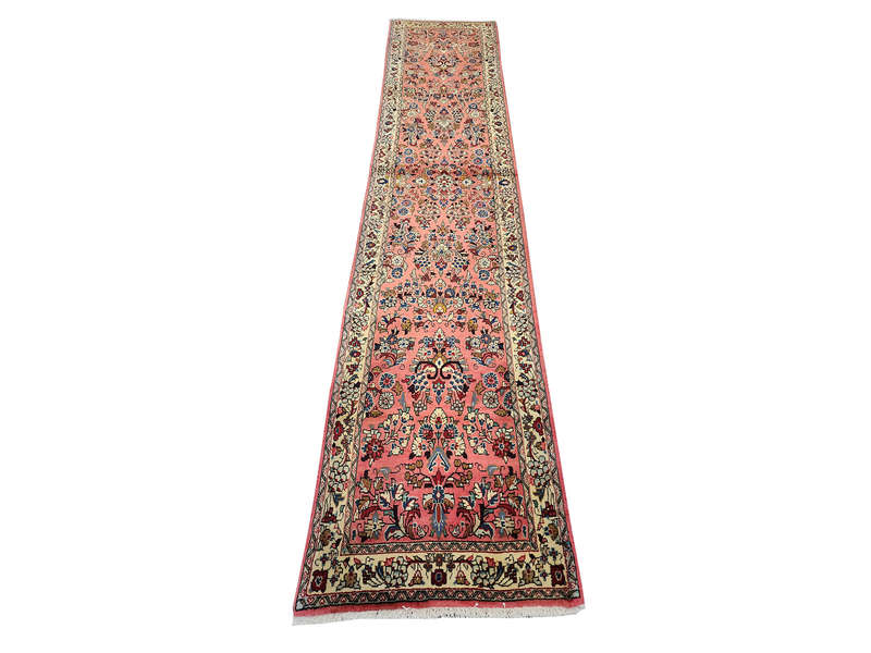 Beautiful Pinkish Hussain Abad Runner 375 x 75 CM