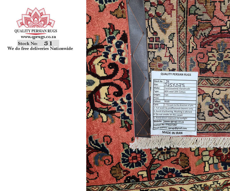 Beautiful Pinkish Hussain Abad Runner 375 x 75 CM