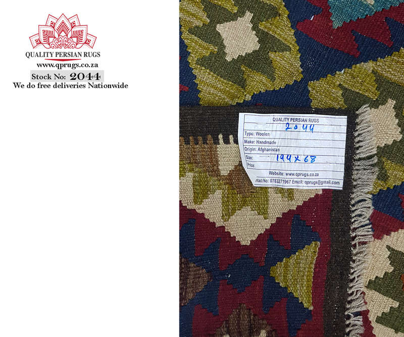 Beautiful Afghan Maimana Kilim Runner 194 x 68 CM
