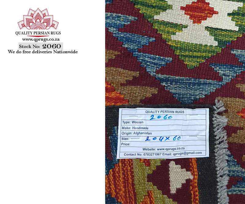 Beautiful Afghan Maimana Kilim Runner 204 x 60 CM