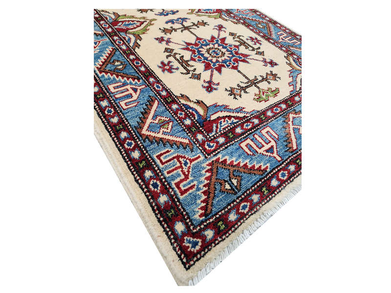 Fine Afghan Handmade Kazaq Carpet 299 x 83 CM