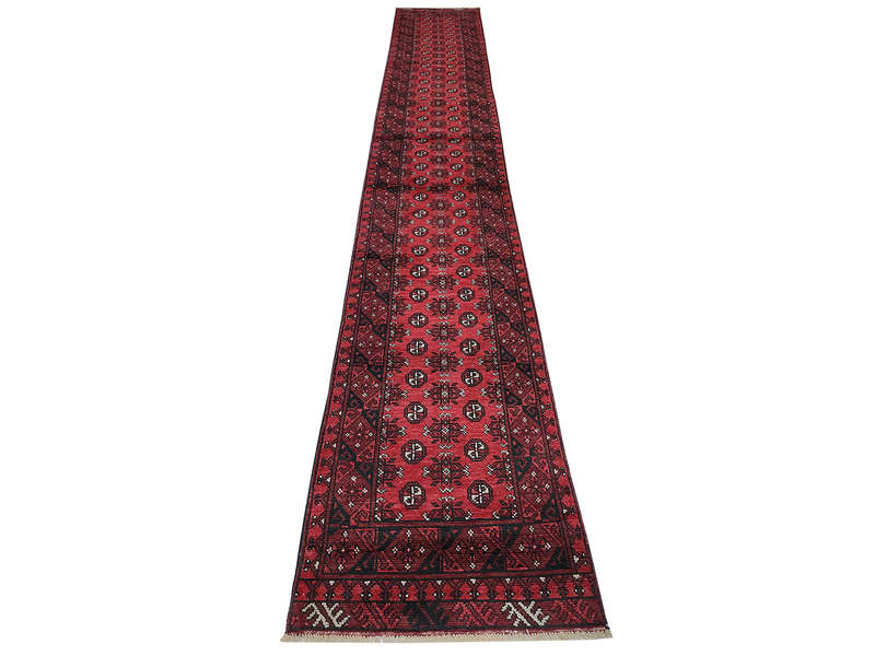 Beautiful Red Afghan Runner 570 x 76 CM