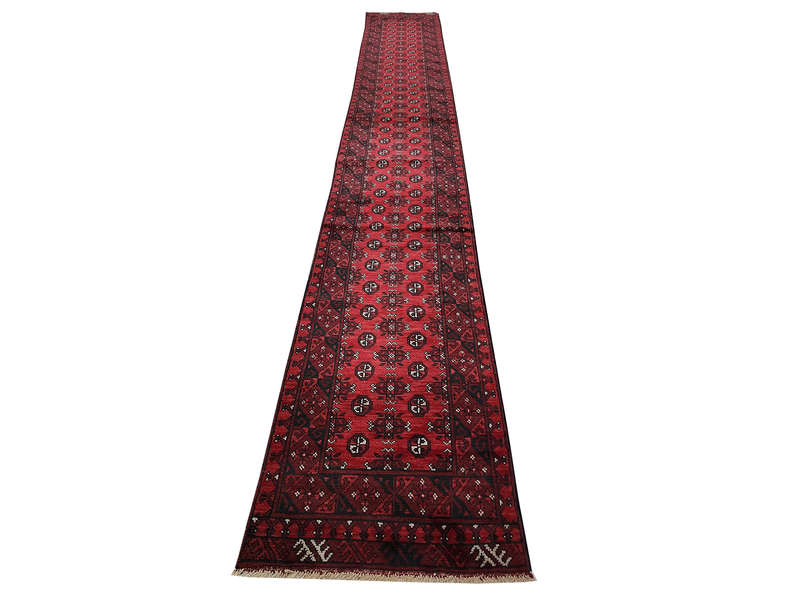Beautiful Red Afghan Runner 570 x 76 CM